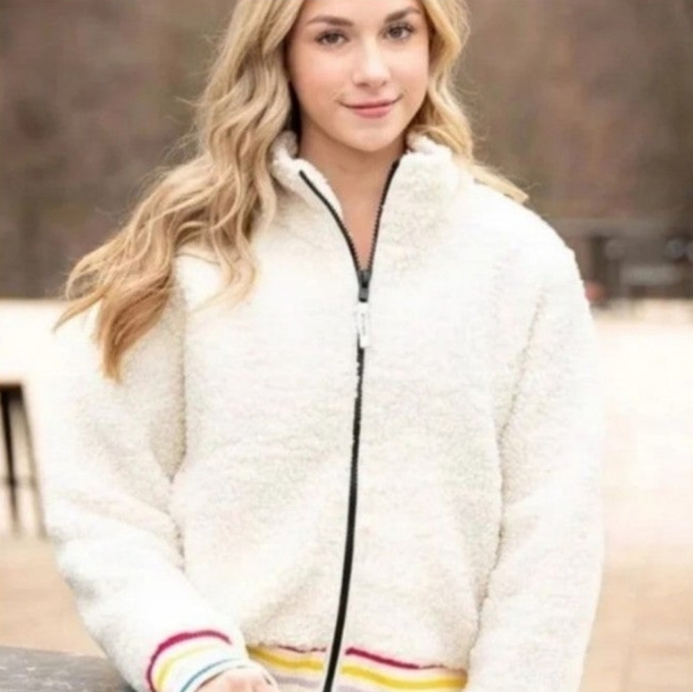 Ivory Ella Sherpa Jacket NWOT- Large